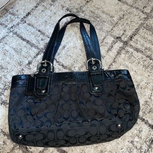 Black Leather Coach Purse